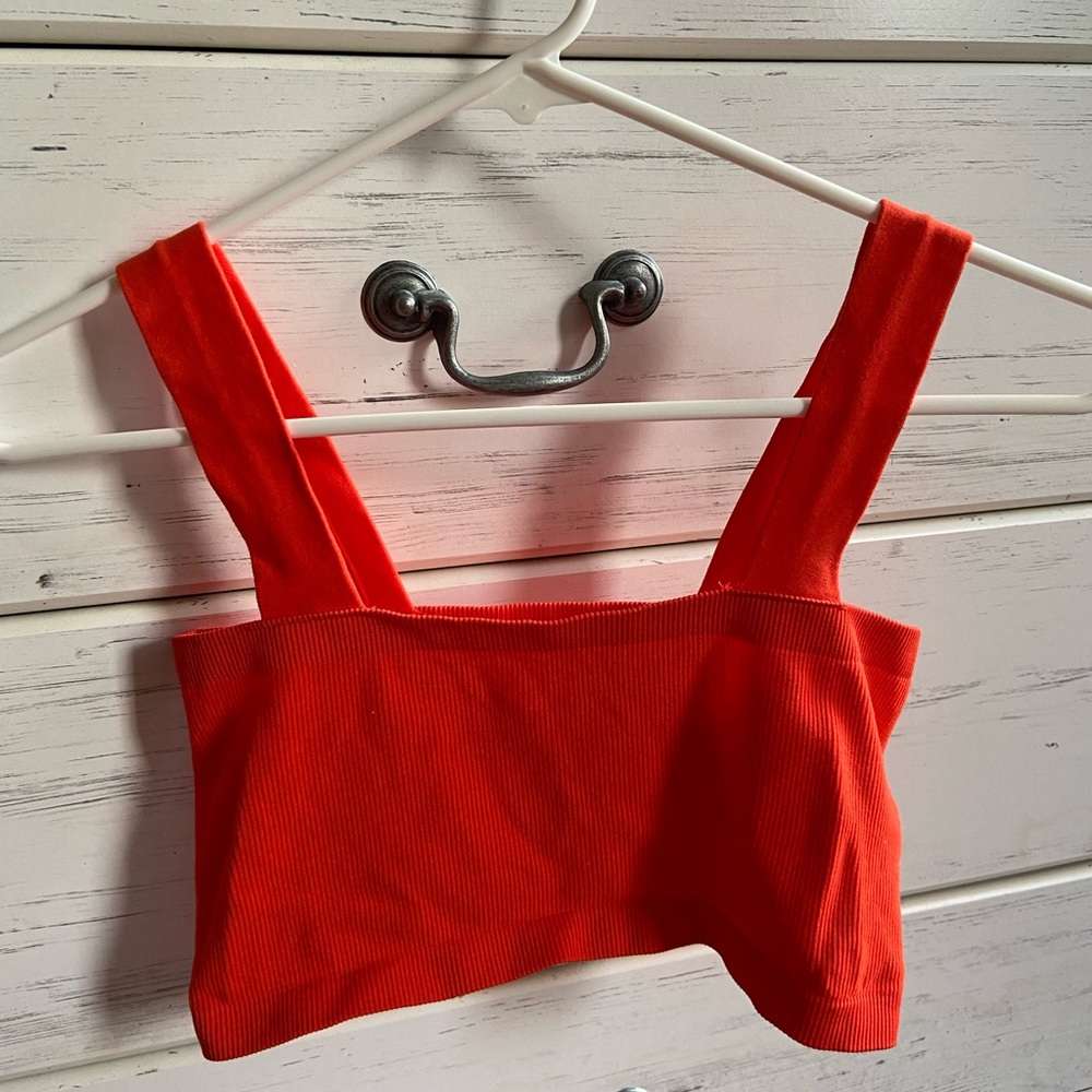 Red crop top